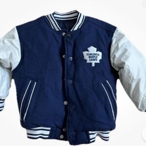 Vintage 1990s Toronto Maple Leafs Blue and White Varsity Jacket